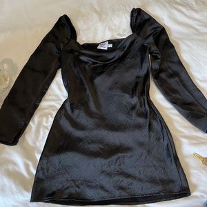 princess polly star power black mini dress